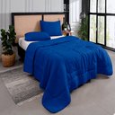 Ver imagem 3 de Kit Edredom Casal Queen 3 Peças Margarida Cama Box:azul