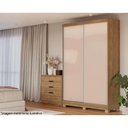 Ver imagem 3 de Guarda Roupa Solteiro 2 Portas de Correr e 2 Gavetas C-pés N571 Branco - Kappesberg