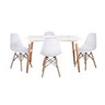 Kit Mesa Jantar Eiffel 120x80cm Branca + 4 Cadeiras Charles Eames - 2