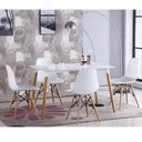 Ver imagem 1 de Kit Mesa Jantar Eiffel 120x80cm Branca + 4 Cadeiras Charles Eames