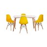 Kit Mesa Jantar Eiffel 120x80cm Branca + 4 Cadeiras Charles Eames - 1