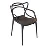 KIT C| 3 Cadeira Allegra Masters Polipropileno Sala,Cozinha, Jantar, Empilhavel Preta - 4