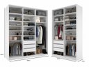 Ver imagem 3 de Closet Casal Duplo 100% MDF BP 208x140cm 06 Gavetas Sion Branco