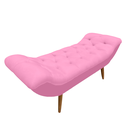 Ver imagem 2 de Recamier Sofá Calçadeira 1,98 M Realeza:suede Rosa Claro