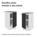 Ver imagem 4 de Balcão de Cozinha 35 cm 1 Porta Branco/Preto Lux Madesa