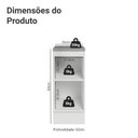 Ver imagem 2 de Balcão de Cozinha 35 cm 1 Porta Branco/Preto Lux Madesa