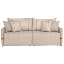 Ver imagem 6 de Sofá Cama Retrátil 220cm Essence D05 Linho Bege/camel - Mpozenato