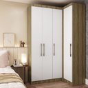 Ver imagem 1 de Guarda Roupas Modulado de Canto Reto 2 Peças com 4 Portas Paris Luciane Móveis