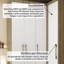Ver imagem 5 de Guarda Roupas Modulado de Canto Reto 2 Peças com 4 Portas Paris Luciane Móveis