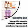 Suporte Porta Shampoo 2 Andares Preto Encaixar no Box - 4