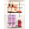 Suporte Porta Shampoo 2 Andares Preto Encaixar no Box - 1