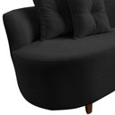 Ver imagem 7 de Namoradeira Sofá Feijão Suria 150cm Orgânica Couro Preto