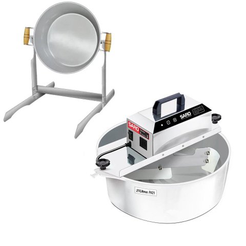 Misturador Elétrico 21 Litros Bivolt com Suporte Vira Panela Saro