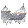 Rede Grande de Dormir Americana com Madeira Várias Cores Cor:cinza Mesclado - 1