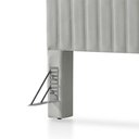 Ver imagem 4 de Cabeceira Cama Box King 1,93m Estofada Havai Veludo Cinza Claro