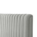Ver imagem 3 de Cabeceira Cama Box King 1,93m Estofada Havai Veludo Cinza Claro