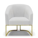 Ver imagem 3 de Cadeira Sala de Jantar Base Industrial Dourado Stella Linho D03 - D'Rossi Cor Cinza