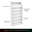 Ver imagem 4 de Sapateira Decorativa para Quarto SA3403 MDP Branco - Gran Belo