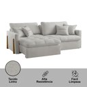 Ver imagem 5 de Sofá Cama Retrátil e Reclinável Lisboa 220cm Braço 10cm Meu Sofá Online