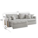 Ver imagem 2 de Sofá Cama Retrátil e Reclinável Lisboa 220cm Braço 10cm Meu Sofá Online