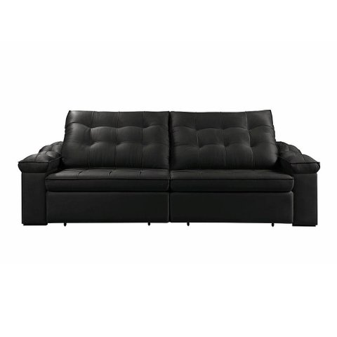 Sofá Retrátil Reclinável Houston 3m Csr Studio Veludo Preto