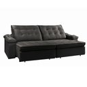 Ver imagem 6 de Sofá Retrátil Reclinável Houston 3m Csr Studio Veludo Preto