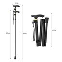 Ver imagem 3 de Bengala Retrátil Dobrável Ajustável Alum Tipo T de Ate 200kg:vermelho