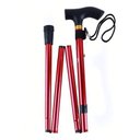 Ver imagem 1 de Bengala Retrátil Dobrável Ajustável Alum Tipo T de Ate 200kg:vermelho