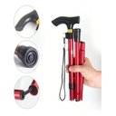 Ver imagem 2 de Bengala Retrátil Dobrável Ajustável Alum Tipo T de Ate 200kg:vermelho