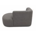 Ver imagem 6 de Sofá Puf Orgânico 140 cm 2 Lugares Consultório Recepção Sala:Cinza Escuro/Bouclé Lado Direito