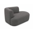 Ver imagem 7 de Sofá Puf Orgânico 140 cm 2 Lugares Consultório Recepção Sala:Cinza Escuro/Bouclé Lado Direito