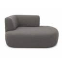 Ver imagem 4 de Sofá Puf Orgânico 140 cm 2 Lugares Consultório Recepção Sala:Cinza Escuro/Bouclé Lado Direito