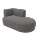 Ver imagem 5 de Sofá Puf Orgânico 140 cm 2 Lugares Consultório Recepção Sala:Cinza Escuro/Bouclé Lado Direito