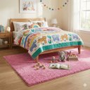 Ver imagem 1 de Tapete Sala Quarto Antiderrapante Classic Rosa Bebe 1,00x1,50m