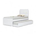 Ver imagem 2 de Cama Bibox Solteiro Colônia Branca com 02 Colchões