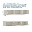 Ver imagem 3 de Rack Ripado com Painel para TV até 60 Polegadas 160CMX250CM Aruá CabeCasa MadeiraOriginals Offwhite