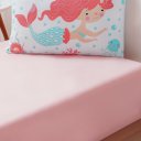 Ver imagem 2 de Jogo de Cama Kids Solteiro Infantil Malha 88x188x25cm Sereia