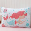 Ver imagem 4 de Jogo de Cama Kids Solteiro Infantil Malha 88x188x25cm Sereia