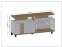 Ver imagem 4 de Rack para TV até 52 Polegadas 136cm 5 Rodízios Topázio Branco