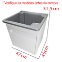 Ver imagem 3 de Tanque de Lavar Roupa 26l Suspenso com Gabinete 46cm Montado Tanque: Prata