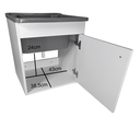 Ver imagem 2 de Tanque de Lavar Roupa 26l Suspenso com Gabinete 46cm Montado Tanque: Prata