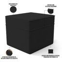 Ver imagem 5 de Poltrona de Amamentação com Balanço e Puff Mavie L02 Suede Preto - Lyam Decor