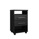 Ver imagem 2 de Mini Cômoda com Gavetas e 2 Nichos Multiuso Preto Repleta