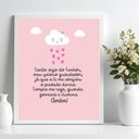 Ver imagem 2 de Quadro Infantil Santo Anjo - Nuvenzinha Rosa 33x24cm - com Vidro:moldura Preta