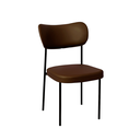 Ver imagem 3 de 4 Cadeira Sala de Jantar Pés em Aço Verona Sintetico Ds Home: Sintético Marrom