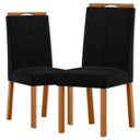Ver imagem 1 de Cadeira para Mesa de Jantar Anitta 2024 Kit 2 Peças Ype/veludo Preto - Nc