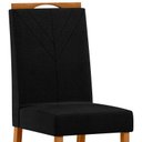 Ver imagem 2 de Cadeira para Mesa de Jantar Anitta 2024 Kit 2 Peças Ype/veludo Preto - Nc