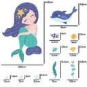 Ver mais imagens de Adesivo Box de Banheiro Infantil Fundo do Mar Sereia