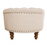 Puff Amora 70 cm Suede Bege SLK Decor Amara - 3