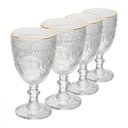 Ver imagem 1 de Jogo de Taças de Vidro Mandala Fio de Ouro 320ml 4 Peças - Wolff